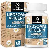 Apigenina 600 mg, Suplemento Liposomal de Apigenina con Fisetina, Quercetina y Teaflavinas, Fórmula de Flavonoides de Alta Potencia (60 unidad (Paquete de 1))