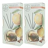 Ambar Botanic Ambientador Mikado Infusión Naranja Canela con aceites esenciales y hierbas naturales. 0% Alcohol, +3 meses duración. (Pack 2 uds. x 75 ml)