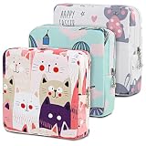 3 Piezas de Almacenamiento para Toallas Higiénicas, Pequeño Almacenamiento para Compresas, Bolsa de Almacenamiento para Toallas Higiénicas para Primera Vez, Bolso Portátil para la Menstruación para