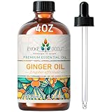 EVOKE OCCU Aceite de Jengibre para Difusor, Masaje, Piel y Cabello | Aceite de Aromaterapia, Alivio Cálido para Músculos y Articulaciones, Ideal para Nutrición del Cuero Cabelludo y DIY—118mL