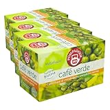 Pompadour | Café Verde | Multinfusión | Con Biotina | Ayuda Natural para el Metabolismo | 20 Bolsitas de 2,2 Gr (Paquete de 4)
