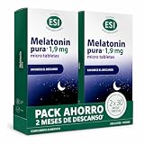 ESI Melatonina Pura 1,9 mg - Sin Gluten - 30 Microtabletas - Pack 2