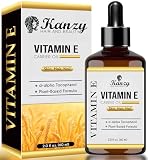 Kanzy Aceite de Vitamina E Liquida para Cuidado Facial, a Base de Plantas Vitamin E Oil para el Cabello d-Alfa Tocoferol 60 ml Aceite Corporal para Mujeres y Hombres