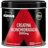 Creatina Monohidratada 3000 mg - 200 Comprimidos XL - Creatina monohidrato | Comprimidos Fáciles de Partir - Recuperador Muscular, Energía, Entrenamiento - Suplemento Deportivo Potenciador - ALDOUS