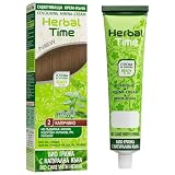 Herbal Time Henna Tinte Cabello 2 Capuchino Castaño, 75 ml | Crema colorante vegetal, coloración semipermanente, cubre las canas, lista para usar, sin amoníaco ni sulfatos