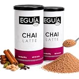 EGUIA Chai Latte en Polvo Cremoso – Pack 2 x 250 g (500 g) – Té Chai Latte Instantáneo y Soluble con Canela y Jengibre – Bebida Estilo Cafetería para Preparar con Leche o Agua Caliente