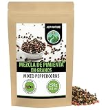 Alpi Nature Pimienta Entera Coloreada 250g, Granos de Pimienta Negra, Blanca, Rosa y Verde