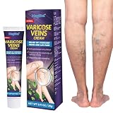Varicose Veins Cream - Crema para el cuidado de las piernas - Crema contra las arañas vasculares, elimina las venas varicosas y las arañas vasculares, cuidado natural de las piernas, mejora, 20 g