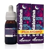 Soria Natural Melatonina Pura Gotas 1.8 mg - Sueño Melatonina Gotas para Dormir Profundamente, 100% Pura - Melatonina Niños y Adultos - 100 ml (PACK 2x50ml)