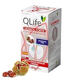 QLife Venacil Forte – Complemento Alimenticio para Piernas Cansadas con Castaño de Indias, Vid Roja, Arándano, Hamamelis y Vitamina C – Apoyo Circulación y Vasos Sanguíneos – 60 Cápsulas