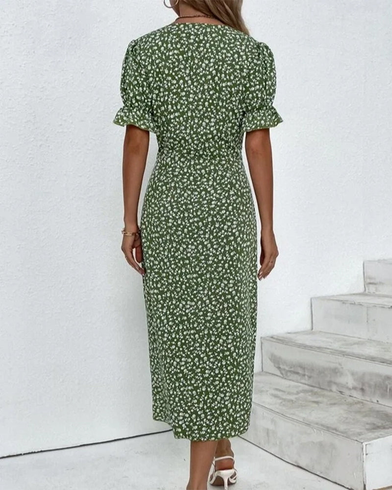 Daysi | Vestido Floral con Escote en V