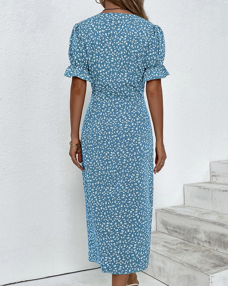 Daysi | Vestido Floral con Escote en V