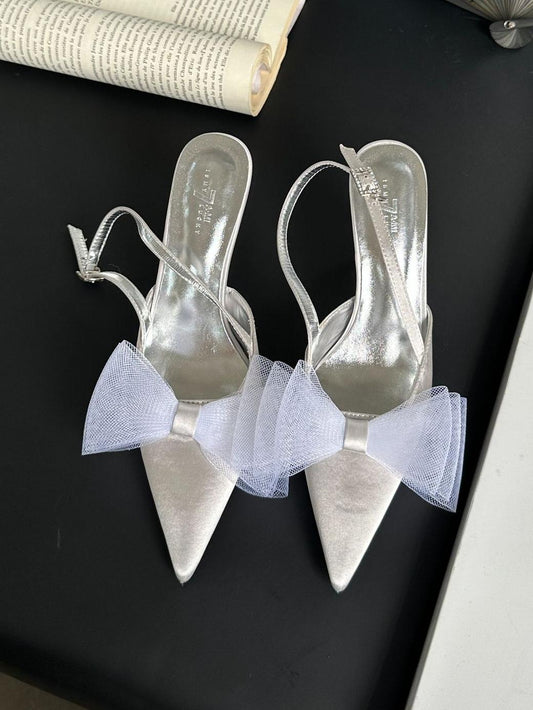 Yoselyn | Tacones de Aguja con Punta Fina y detalle de Lazo