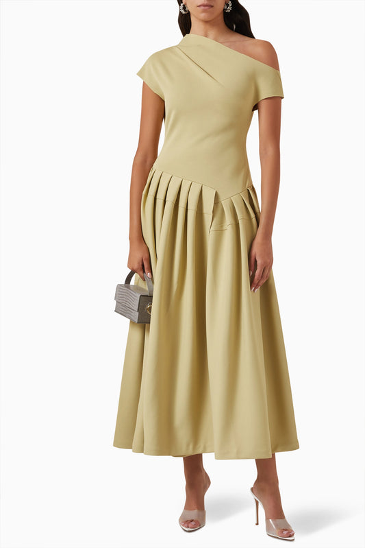 Zasha | Vestido Midi de Mangas cortas