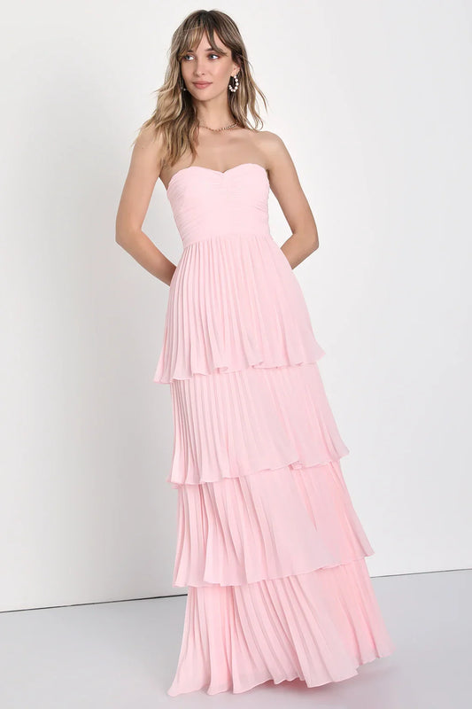 Lile | Elegante Vestido de Capas Plisadas