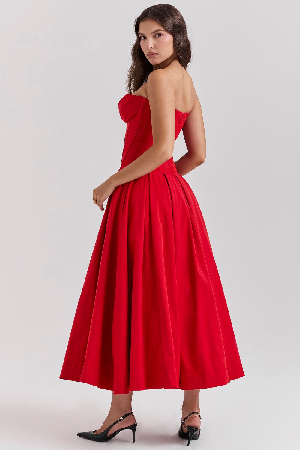 Annette | Elegante Vestido Midi estilo corsé