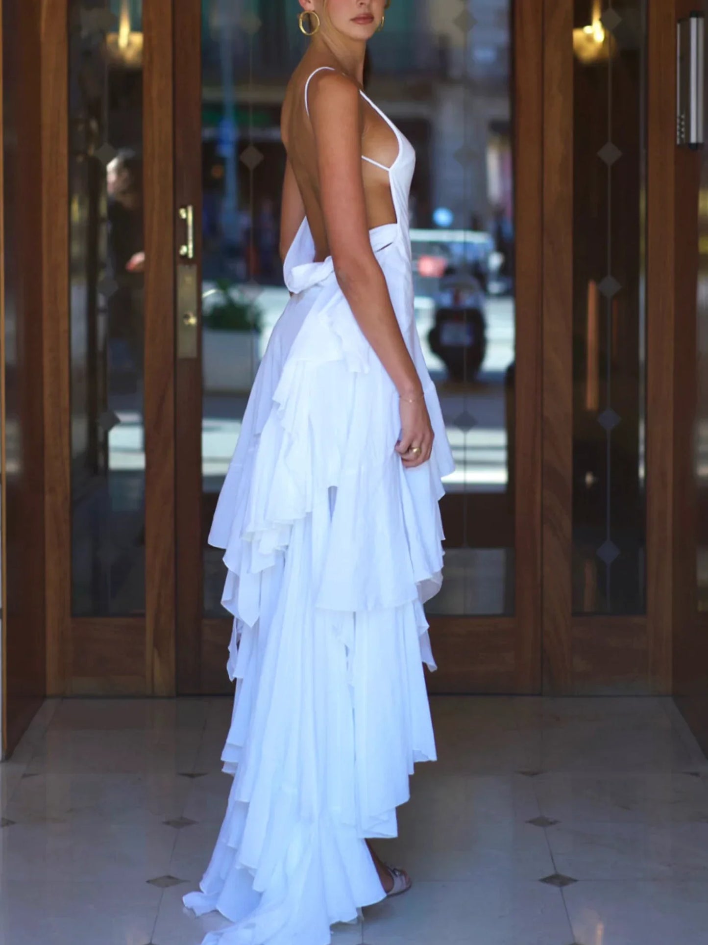 Luz Blanca | Vestido en Cascada Etéreo