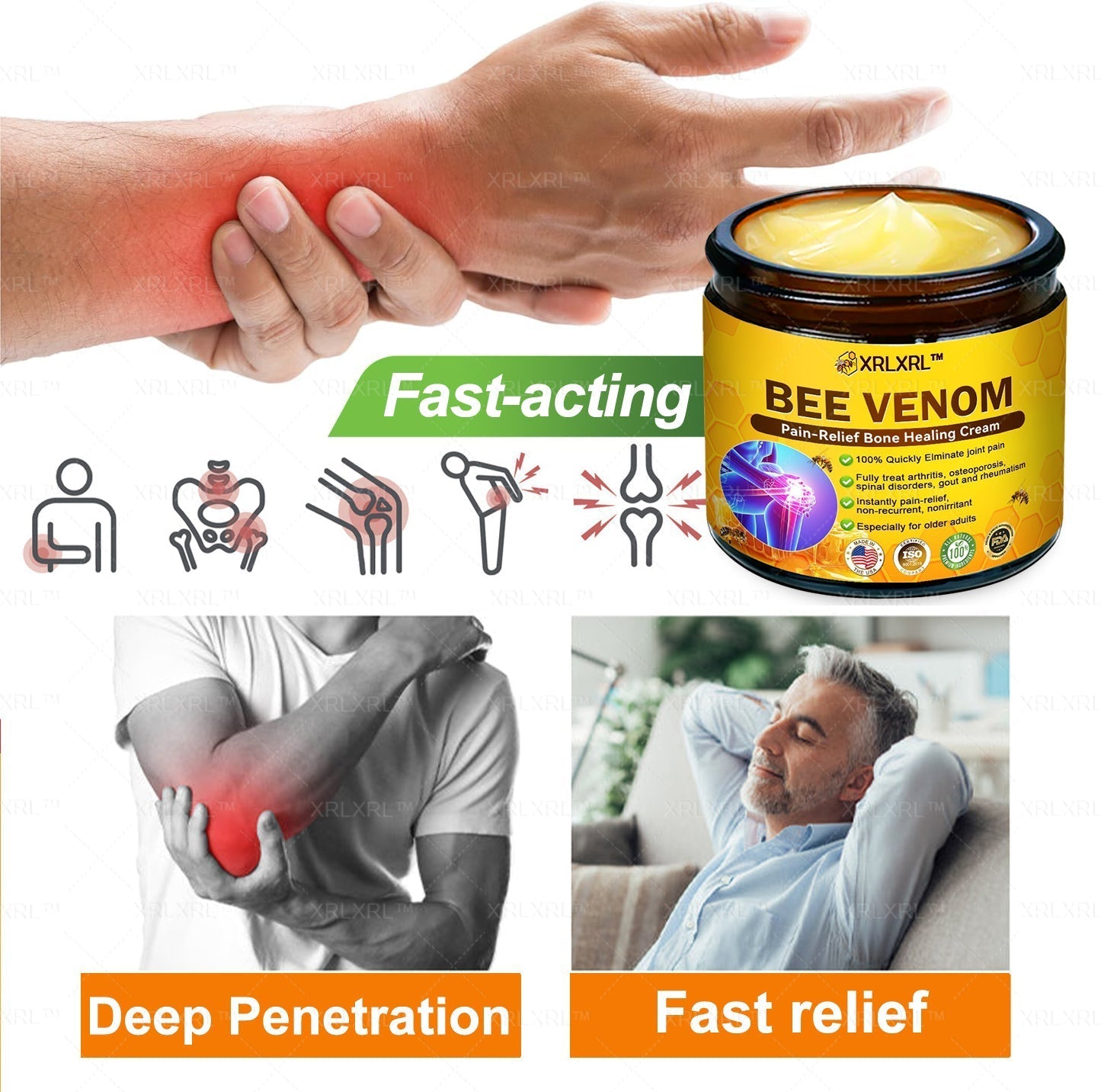 NatureBee | Crema con Veneno de Abeja para Alivio del Dolor en Adultos Mayores
