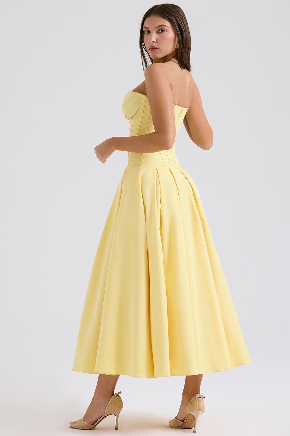 Annette | Elegante Vestido Midi estilo corsé