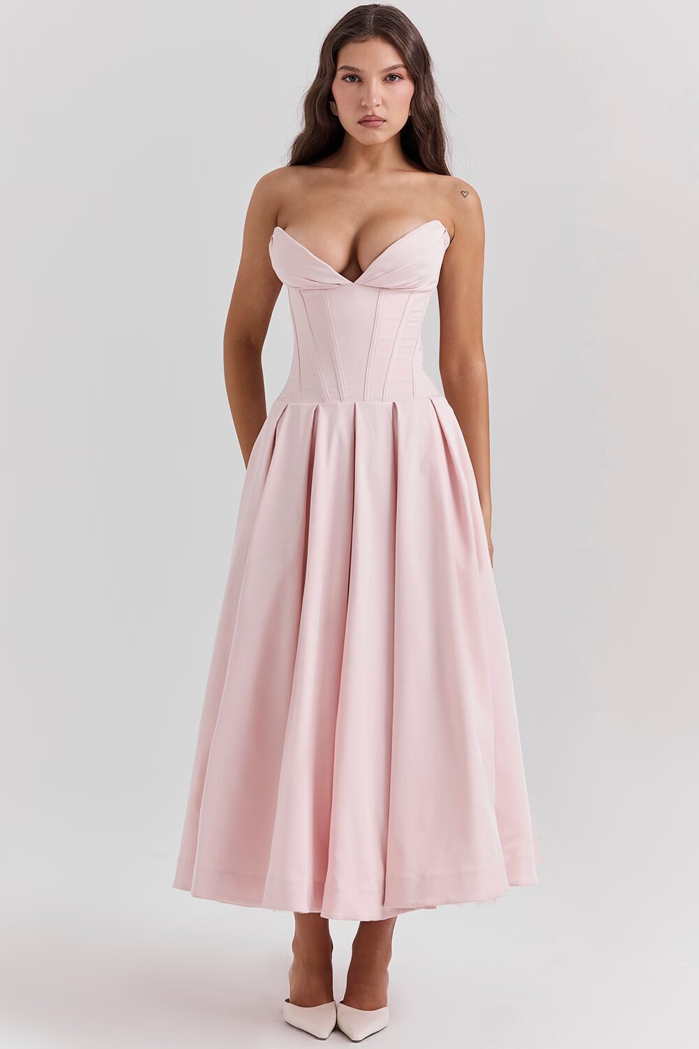 Annette | Elegante Vestido Midi estilo corsé