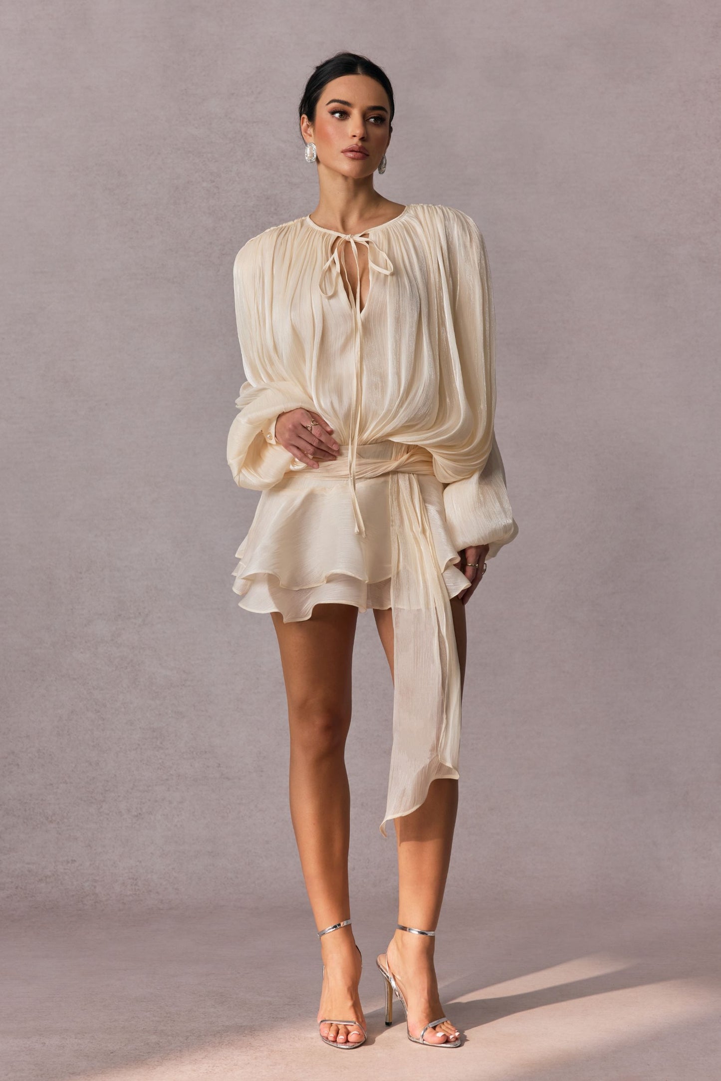 Xeyla | Vestido Mini Plisado con Volantes