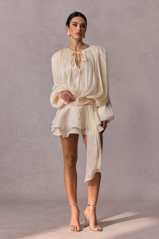 Xeyla | Vestido Mini Plisado con Volantes