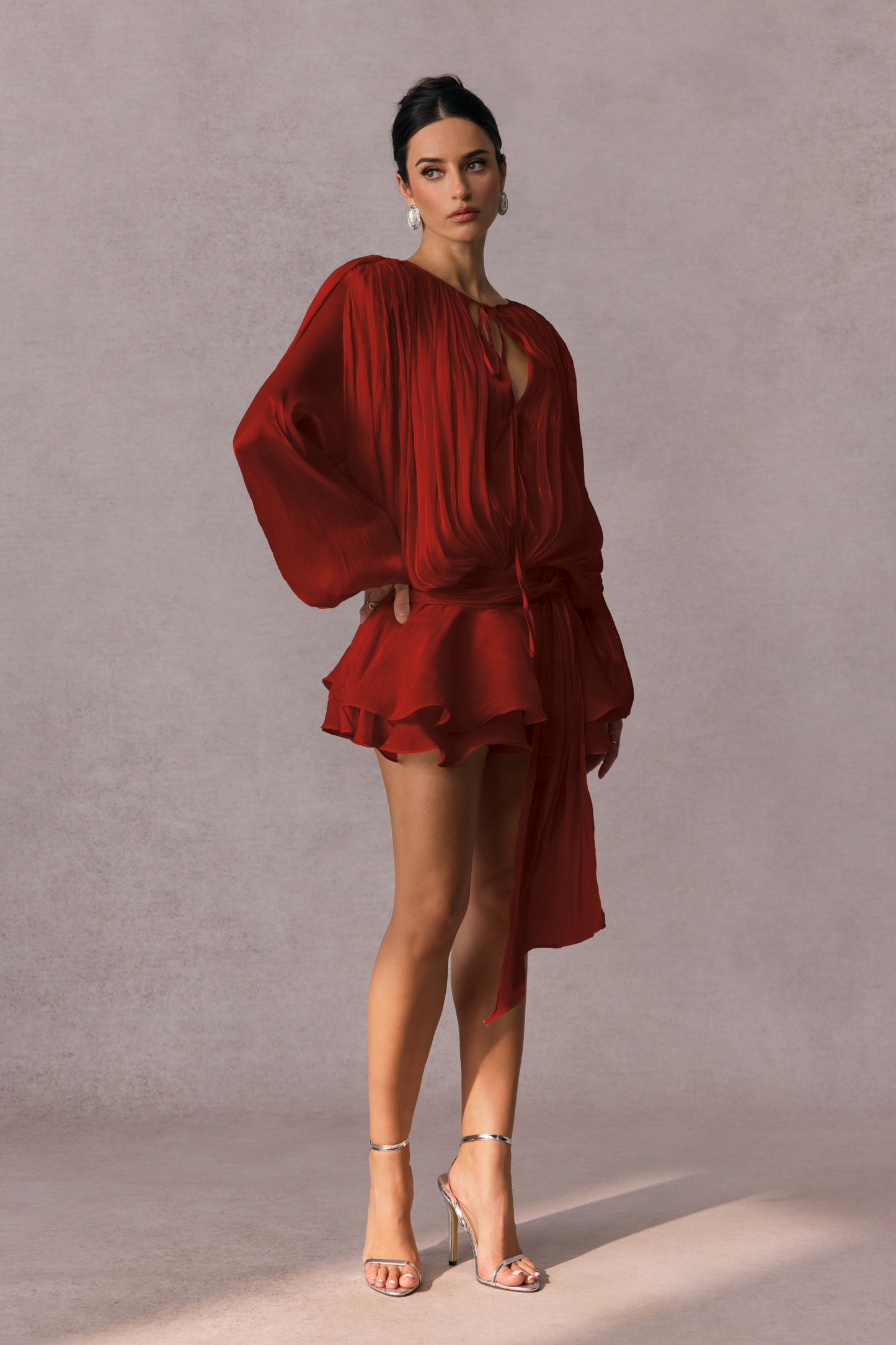Xeyla | Vestido Mini Plisado con Volantes