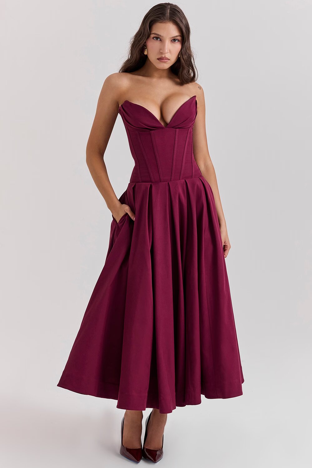 Annette | Elegante Vestido Midi estilo corsé