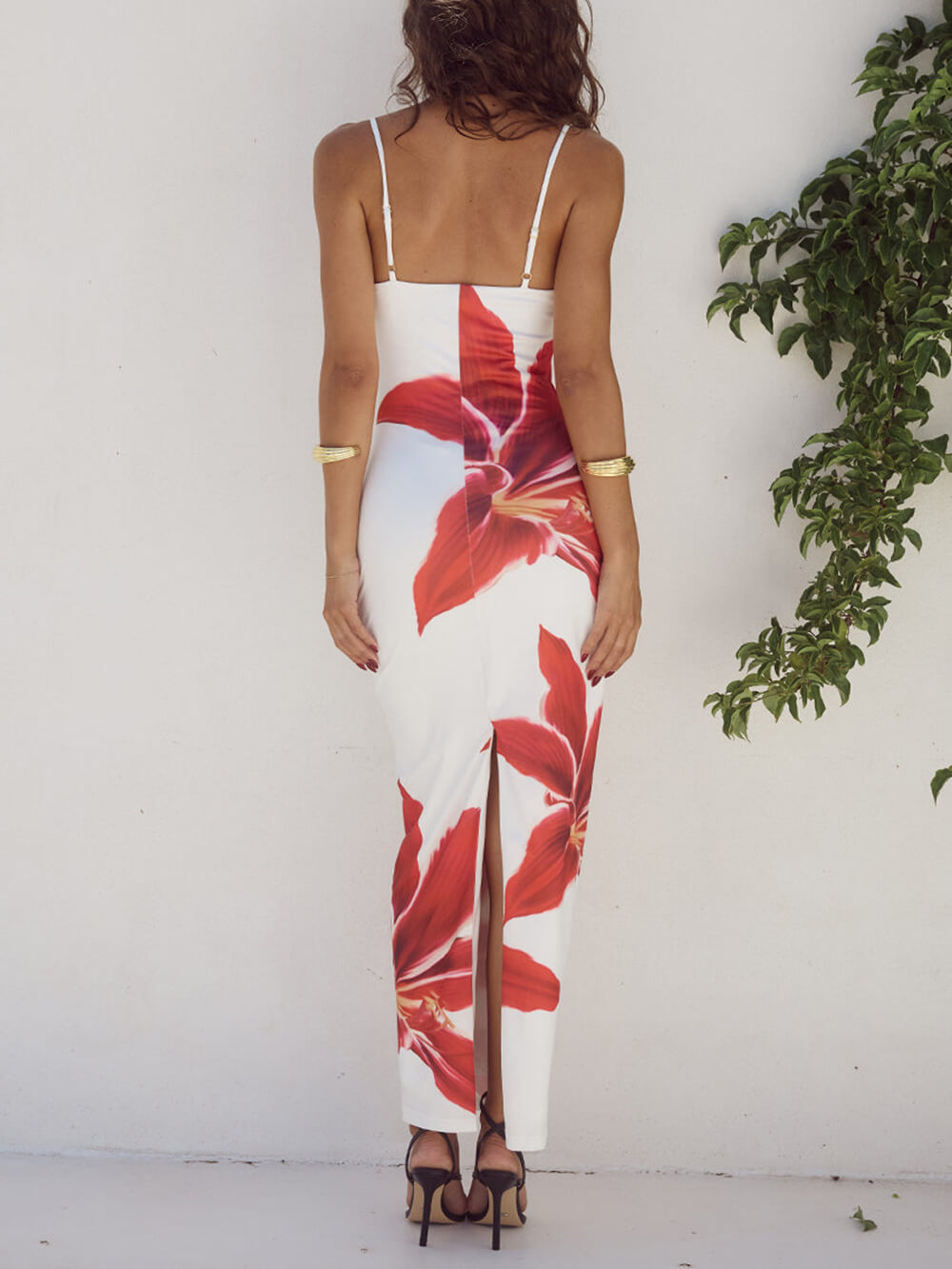 Zeliaine | Vestido Largo con Estampado de Flores Grandes