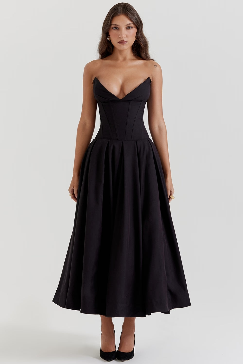 Annette | Elegante Vestido Midi estilo corsé