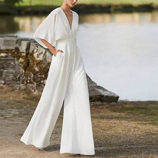 Tati | Elegante Mono Acampanado de Mangas Anchas