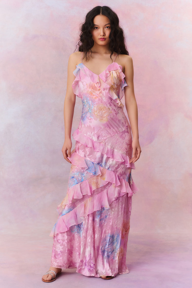 Zury | Vestido Largo con Volantes