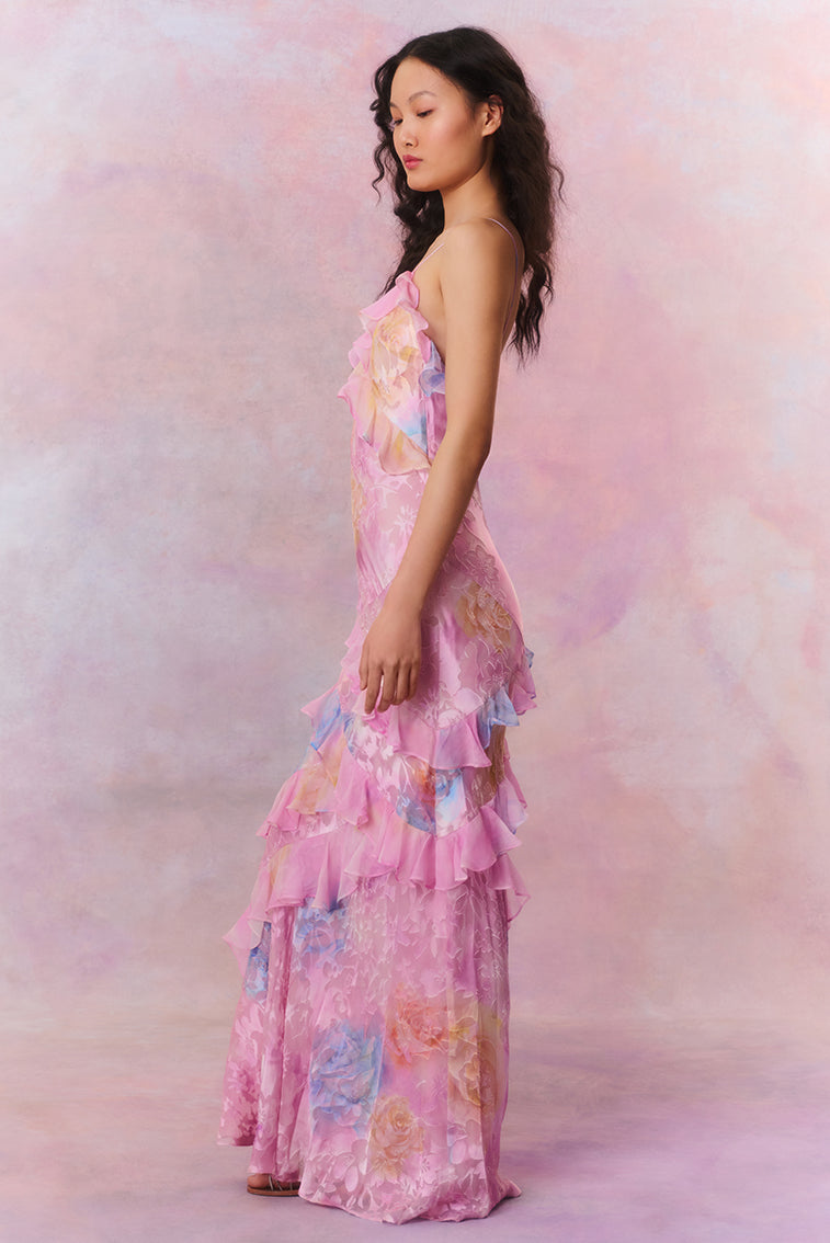Zury | Vestido Largo con Volantes