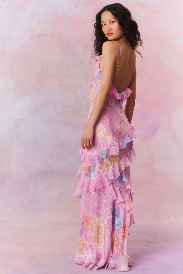 Zury | Vestido Largo con Volantes