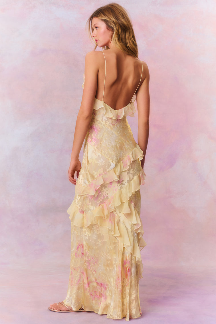 Zury | Vestido Largo con Volantes