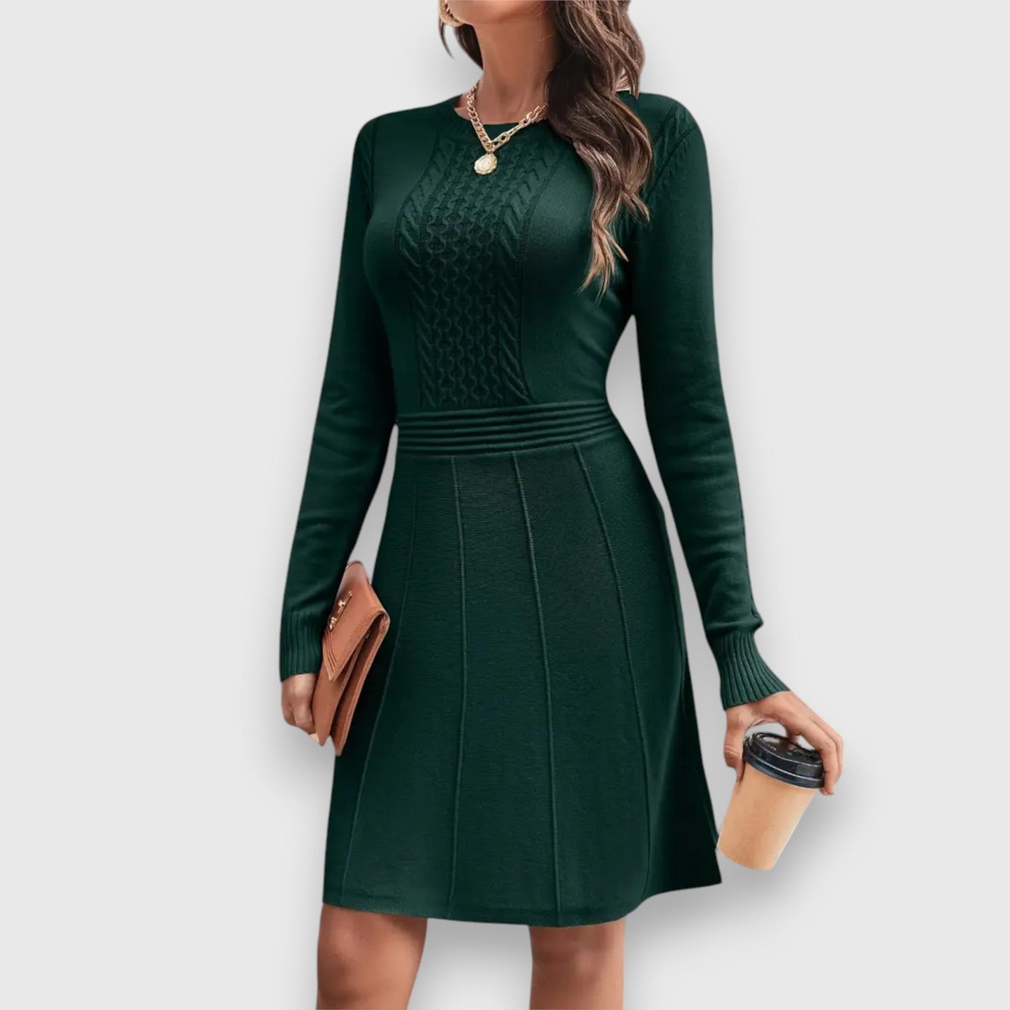 Dulia | Vestido Corto de Manga Larga
