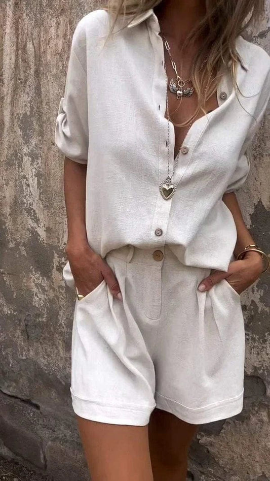 Lumith | Conjunto Casual de Pantalones Cortos y Camisa