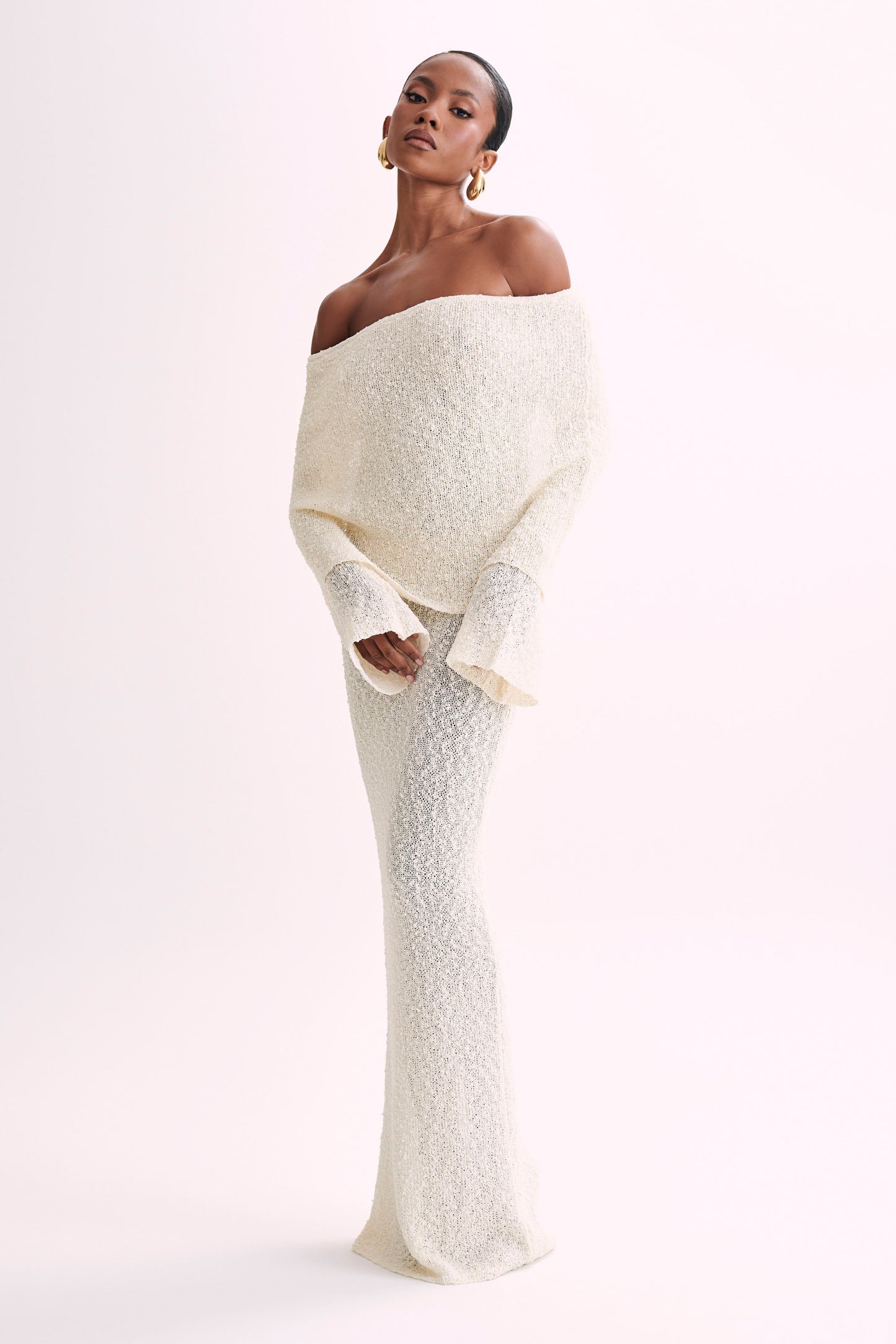 Maritza | Vestido largo en bouclé