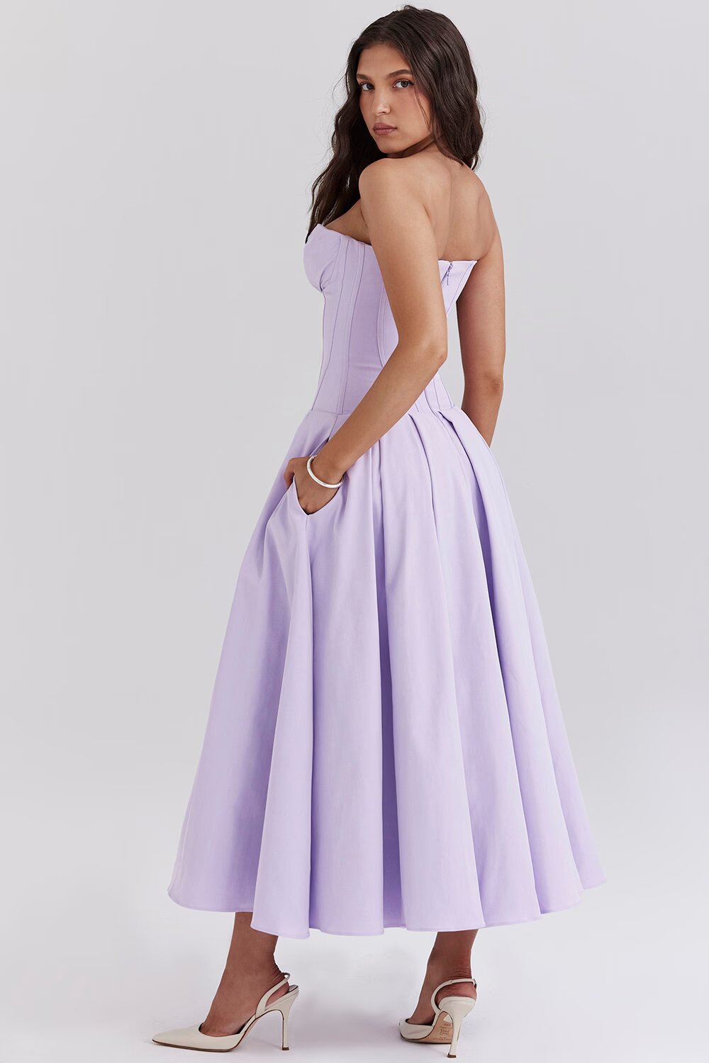 Annette | Elegante Vestido Midi estilo corsé