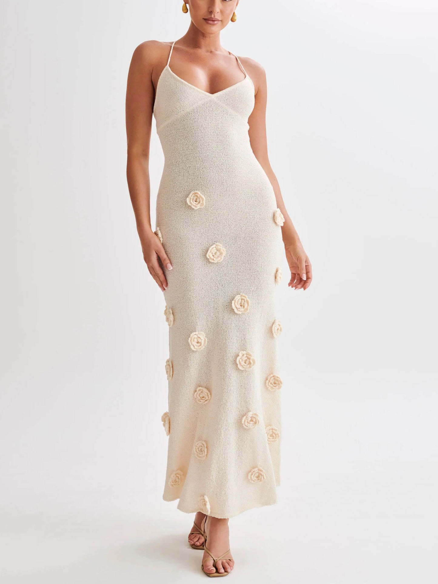 Zanya | Vestido Largo con flores en 3D