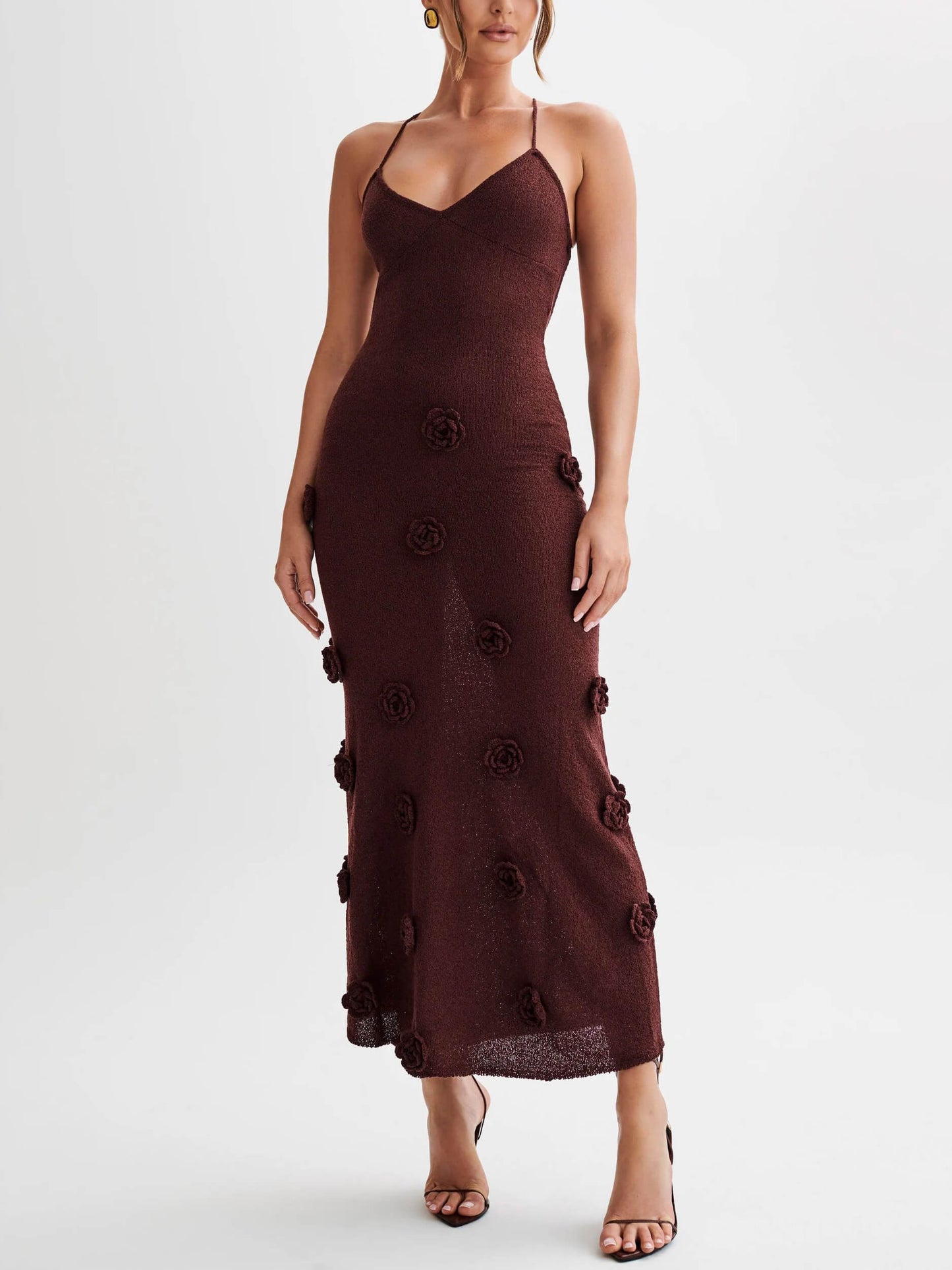 Zanya | Vestido Largo con flores en 3D
