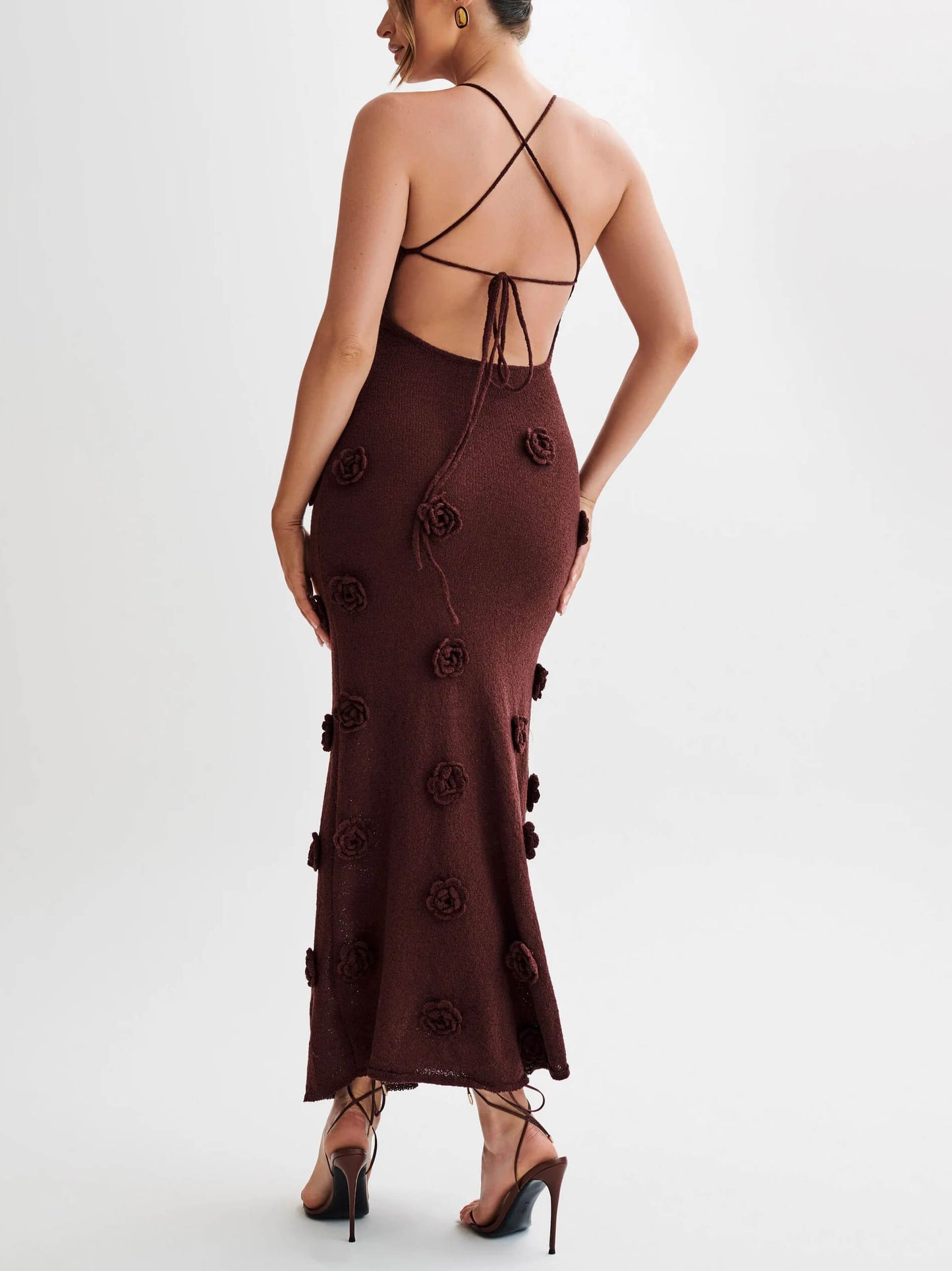 Zanya | Vestido Largo con flores en 3D