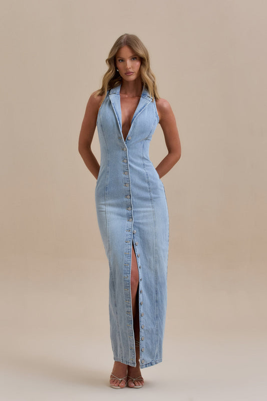 Xina | Vestido Largo de Denim