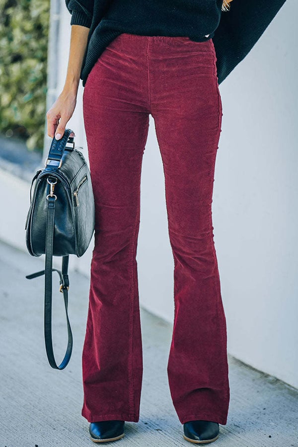 Karima | Pantalones de Terciopelo Acampanados