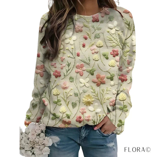 Flora | Jersey  floreado