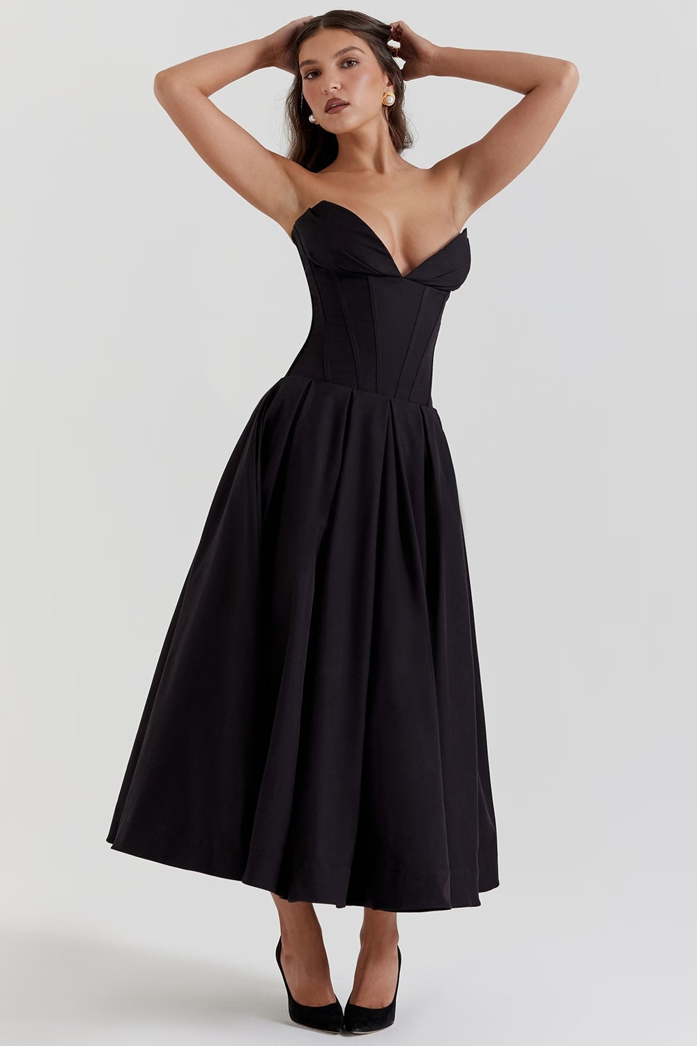 Annette | Elegante Vestido Midi estilo corsé