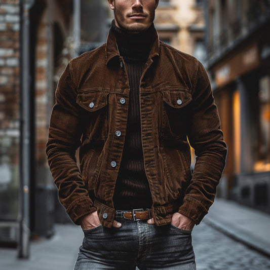 Eddie | Chaqueta Retro de Pana para Hombres