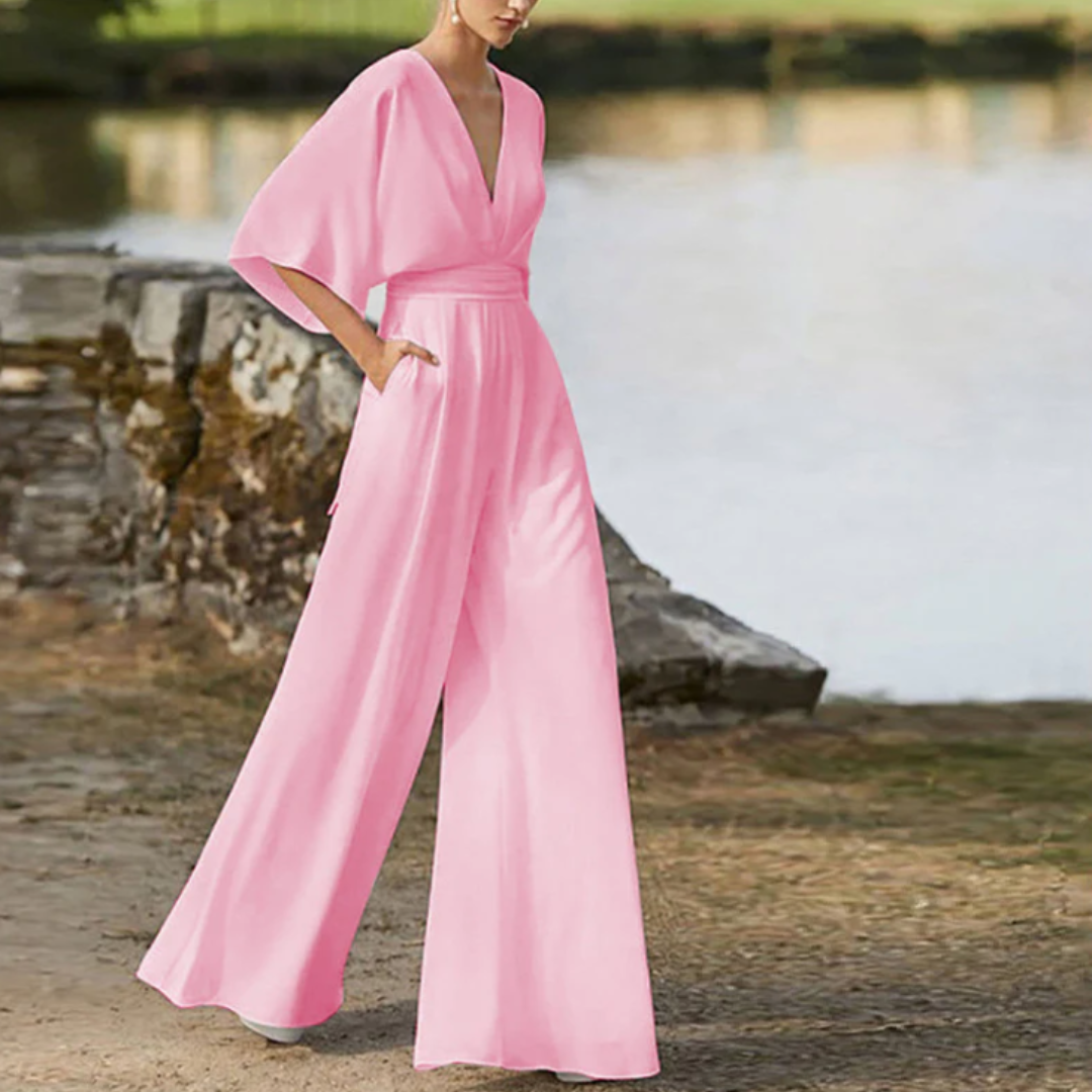 Tati | Elegante Mono Acampanado de Mangas Anchas
