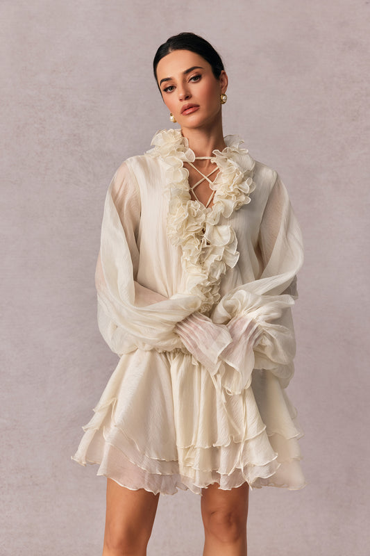 Whitley | Vestido Mini con apliques Florales