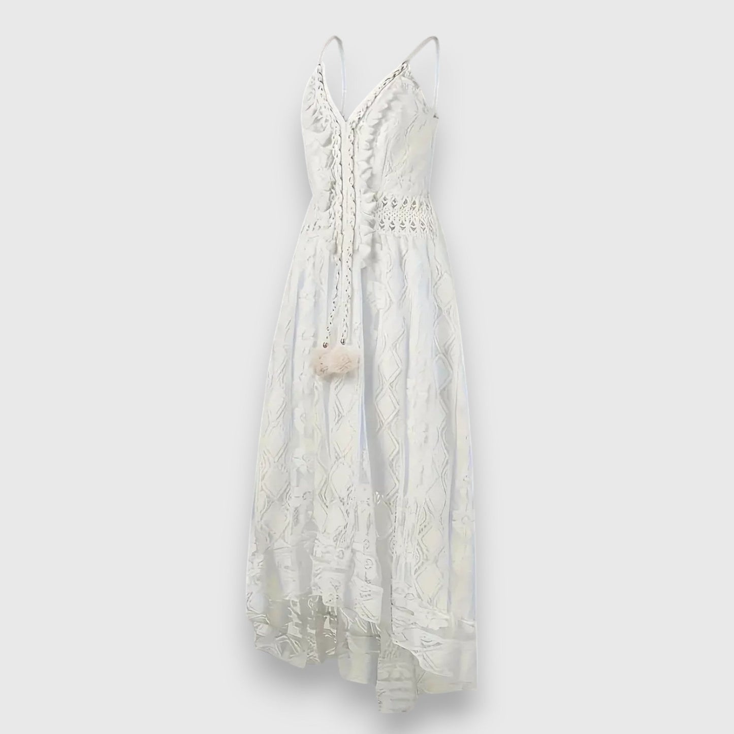 Fleir | Vestido Largo de Encaje Floral